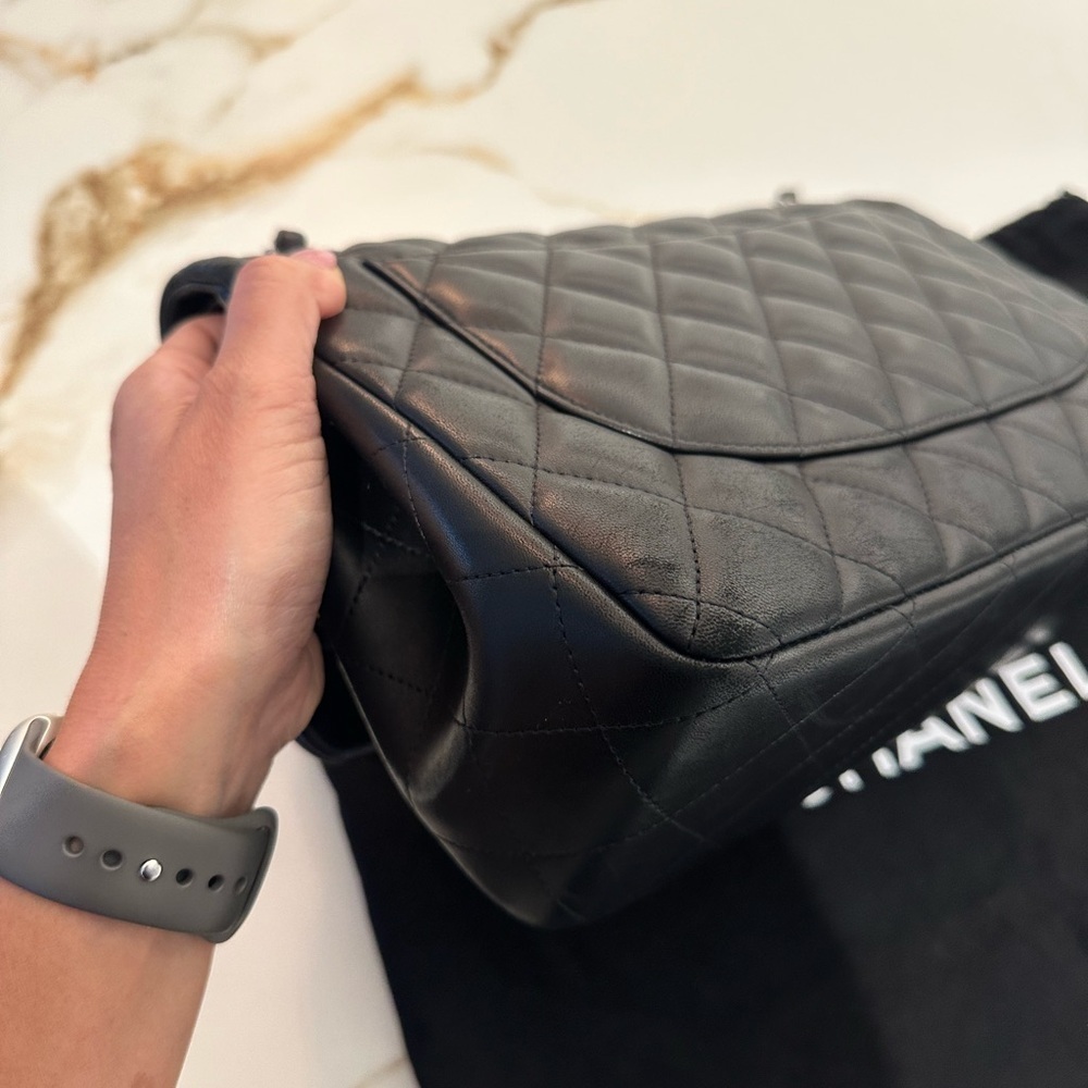 SOLD!!!! Chanel Jumbo Double Flap Lamb skin Quilted Bag - Picture 11 of 16